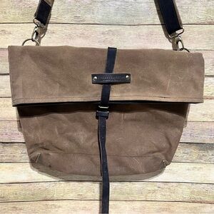 Treesizeverse Brown Canvas Large Satchel